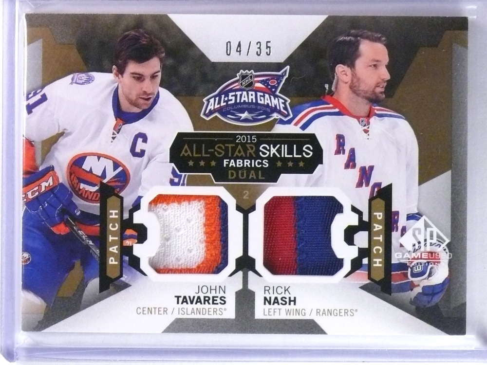 2015-16 Sp Game Used All-Star John Tavares Rick Nash dual patch #D04/35