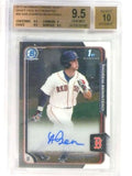DELETE 24074 2015 Bowman Chrome Draft Andrew Benintendi autograph auto rc BGS 9.5