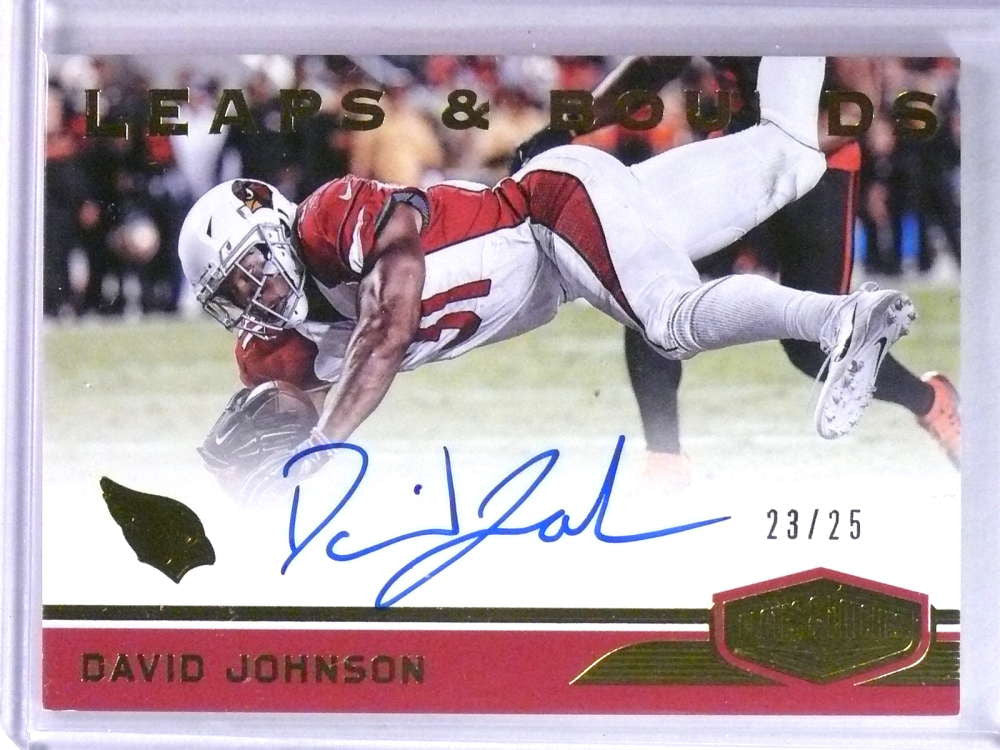 2018 Panini Plates Patches Leaps Bounds David Johnson autograph auto #/25