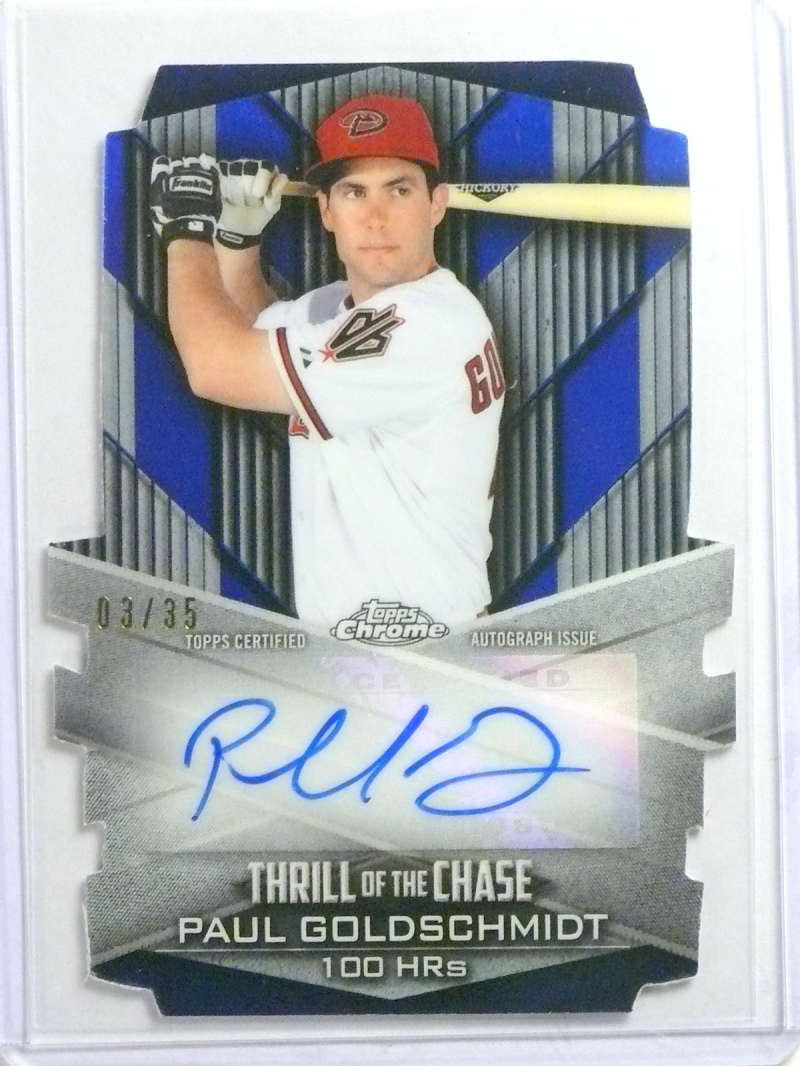 DELETE 24296 2015 Topps Chrome Thrill OF The Chase Paul Goldschmidt autograph #D03/35