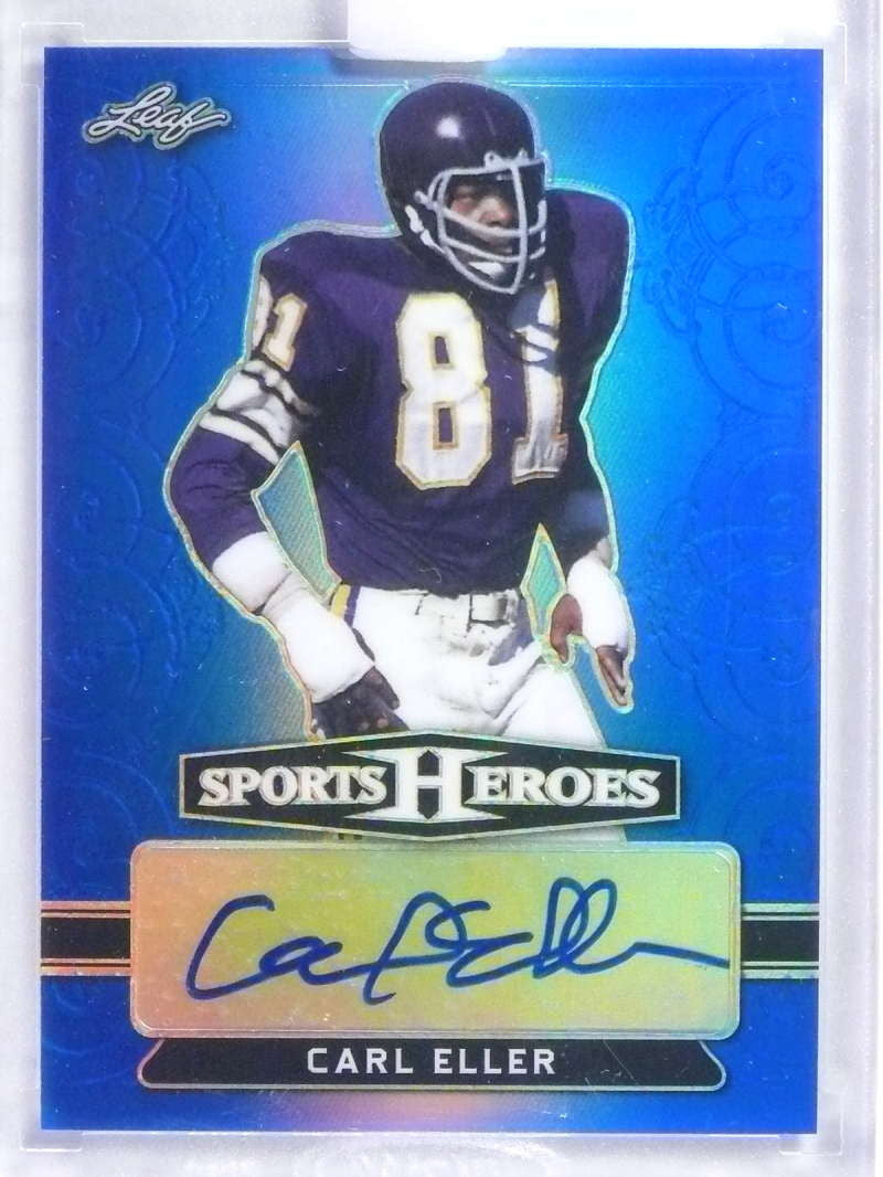 2018 Leaf Sports Heroes Metal Blue Carl Eller autograph auto #D2/15 #CE1
