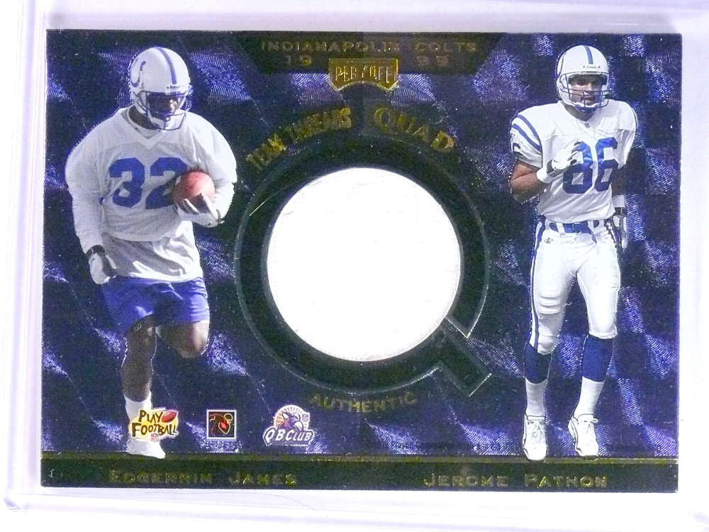 1999 Playoff Team Threads Quad Peyton Manning Harrison James jersey #TQ19