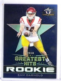 2018 Leaf Valiant Greatest Hits Navy Sam Darnold Rookie rc #D6/25 #GHRSD1