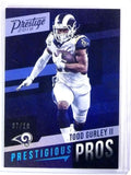 2019 Panini Prestige Prestigious Pros Xtra Points Blue Todd Gurley #D07/10