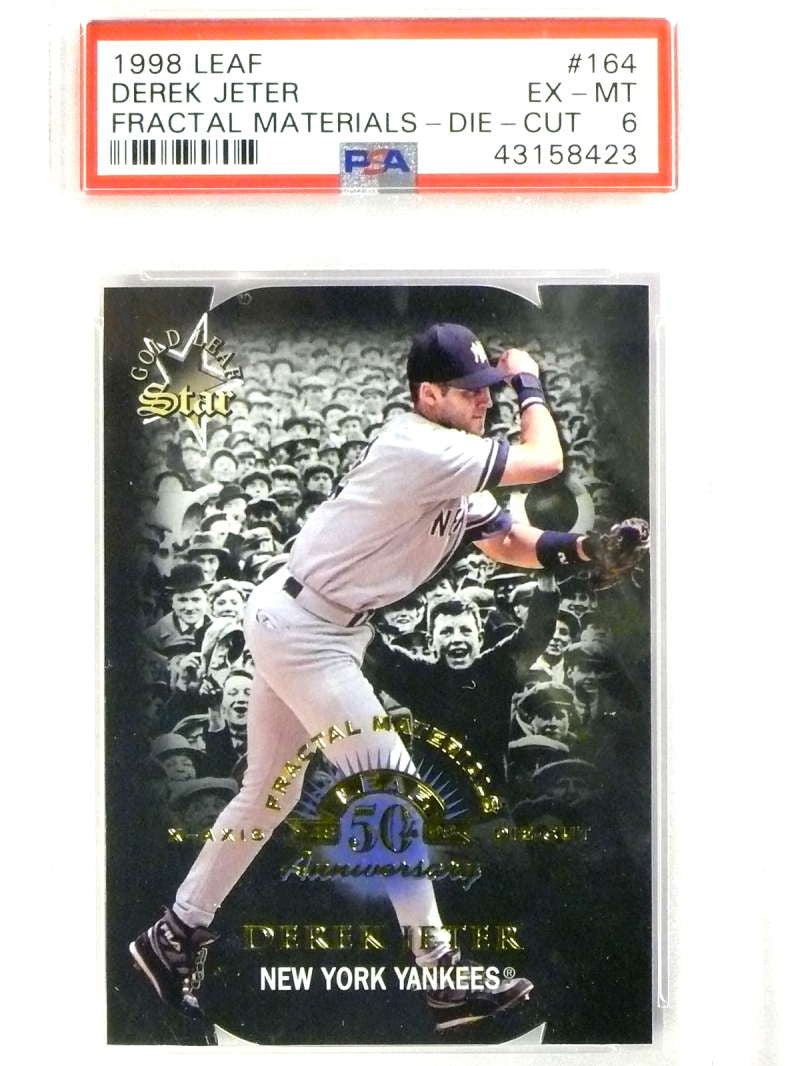 DELETE 25273 1998 Leaf Fractal Materials Diecut X-Axis Derek Jeter #D59/3250 #164 PSA 6