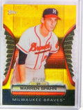 2012 Topps Golden Moments Gold Die Cut Warren Spahn #D67/99 #GMDC8