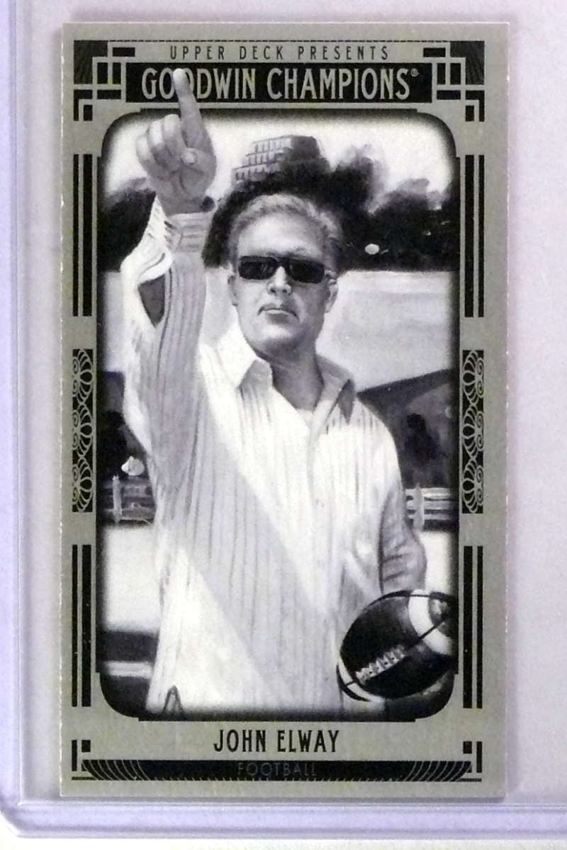 2015 UD Goodwin Champions Mini Leather Magician Red John Elway #D15/15