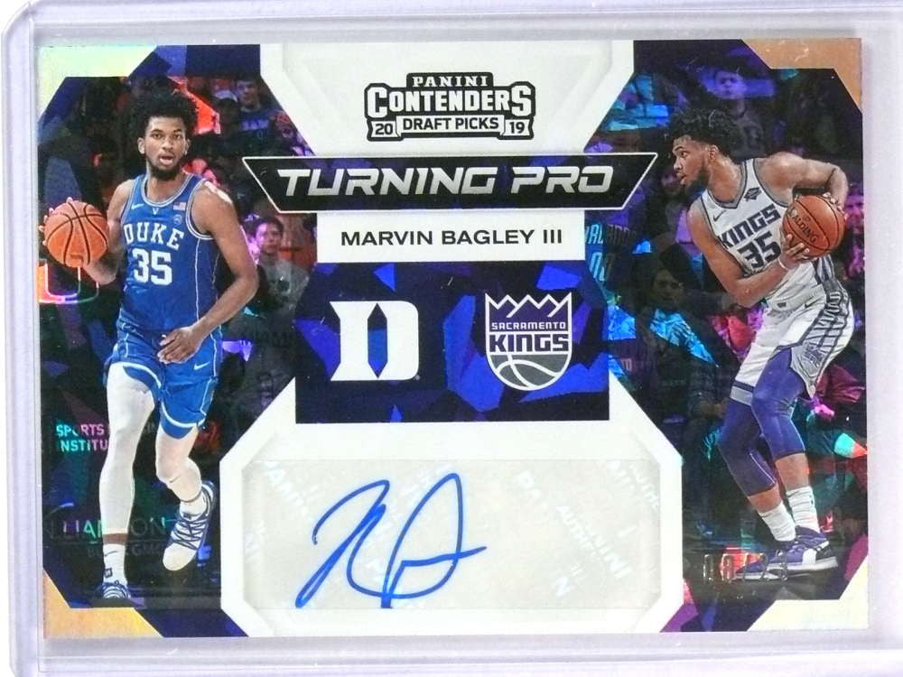 DELETE 25690 2019 Contenders Draft Turning Cracked Ice Marvin Bagley autograph rc /23