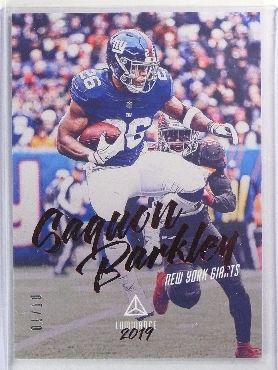 2019 Panini Luminance Red Saquon Barkley #D01/10 #88