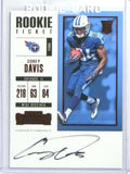 DELETE 26419 2017 Panini Contenders Red Corey Davis autograph auto rc rookie #328