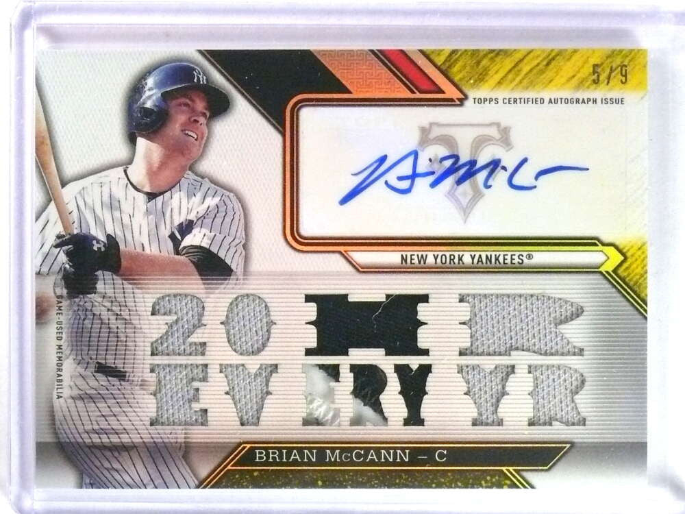 DELETE 26460 2016 Topps Triple Threads Gold Jersey Patch Autograph Brian McCann #D5/9