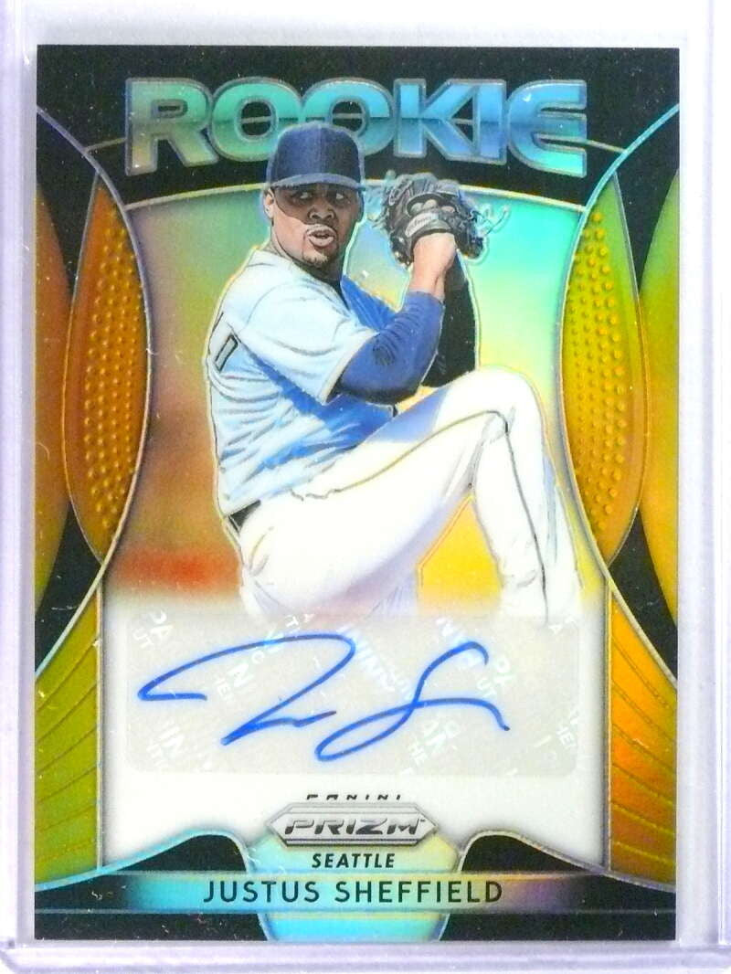 DELETE 26465 2019 Panini Prizm Prizms gold Justus Sheffield Rookie RC Autograph #D01/10