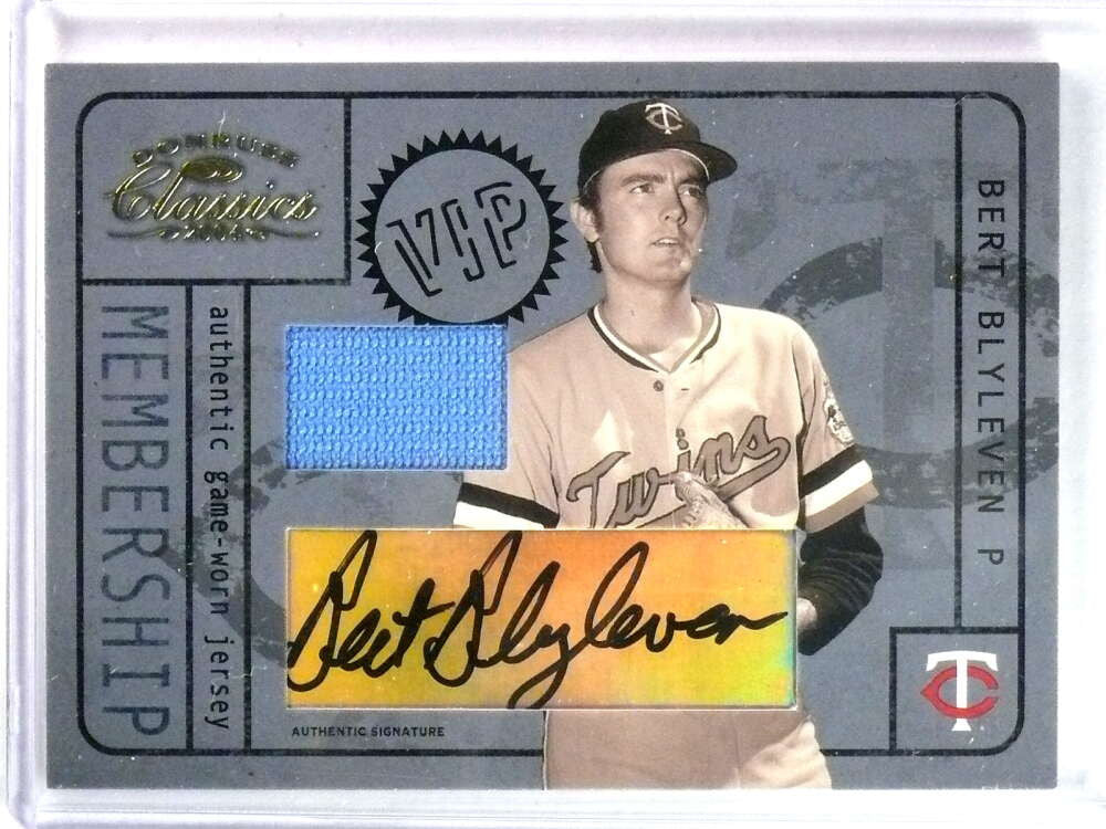 DELETE 26487 2004 Donruss Classics VIP Membership Jersey Autograph Bert Blyleven #D/50