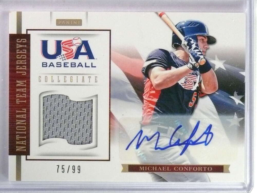 DELETE 26497 2012 Panini USA Baseball Collegiate Autograph Jersey Michael Conforto #/99