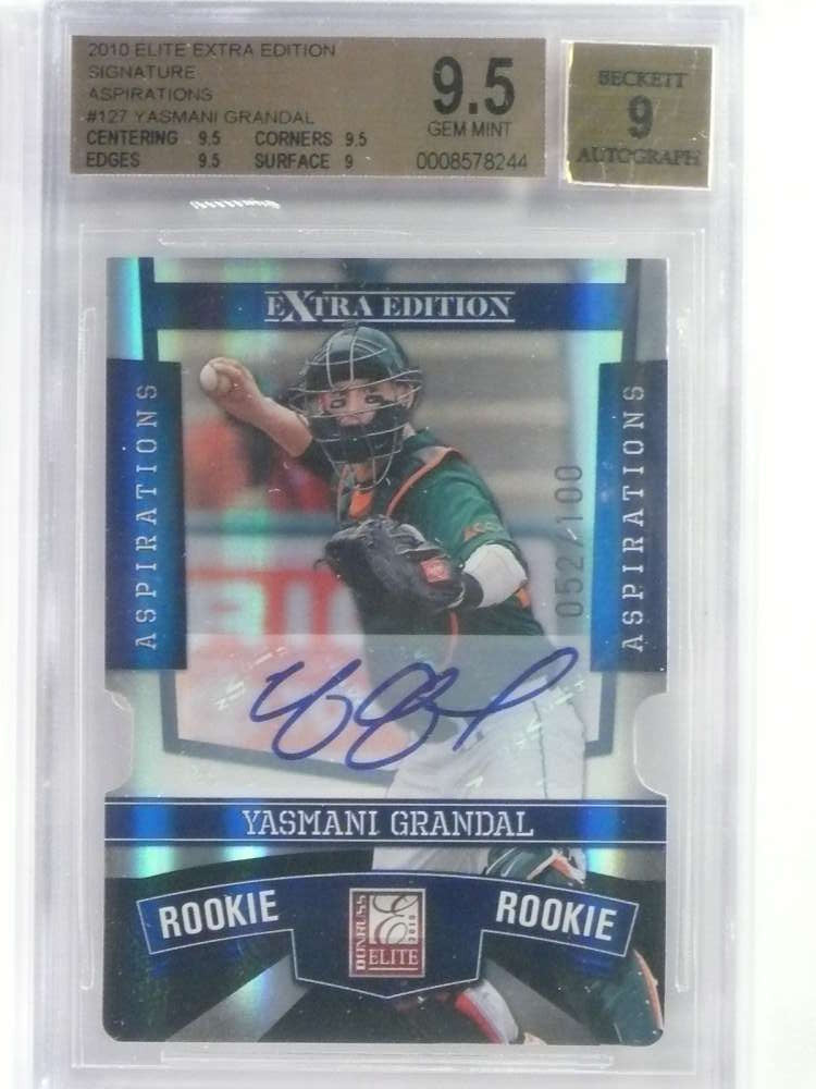 DELETE 26859 2010 Elite Extra Edition Yasmani Grandal autograph auto rc /100 BGS 9.5