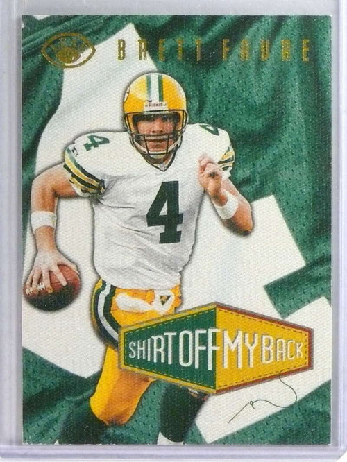 1996 Leaf Shirt Off My Back Brett Favre #D0022/2500 #10