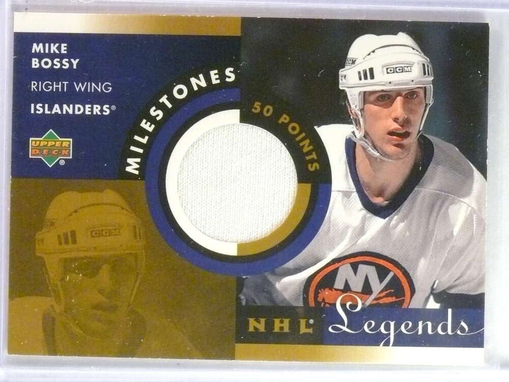 2001-02 Upper Deck Legends Milestones 50 Points Mike Bossy Jersey #MMB ID: 27454