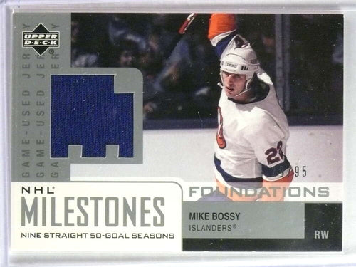 2002-03 Upper Deck Foundations Classic Greats Silver Mike Bossy Jersey /95
