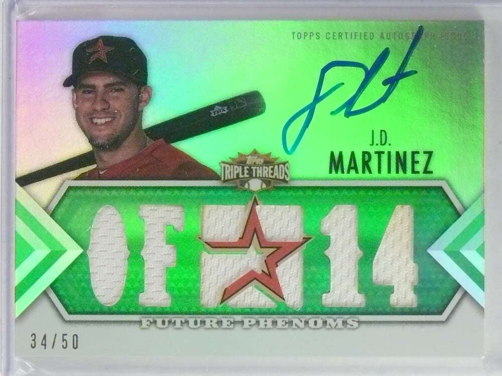 DELETE 27621 2012 Topps Triple Threads Future J.D. Martinez Autograph Jersey #D34/50