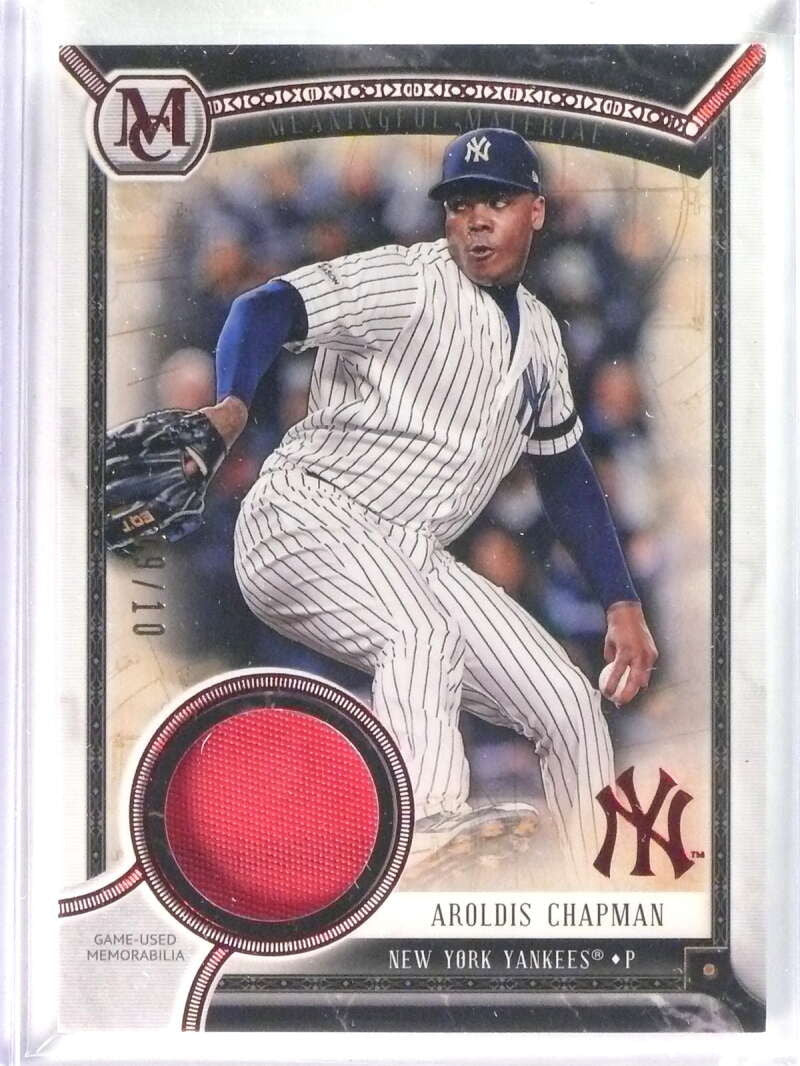 DELETE 27669 2018 Topps Museum Collection Meaningful Red Aroldis Chapman Patch #D09/10