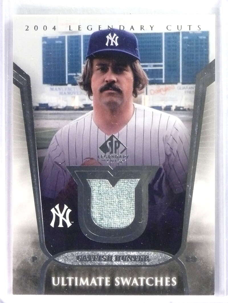 2004 Upper Deck SP Legendary Cuts Ultimate Swatches Catfish Hunter Jersey