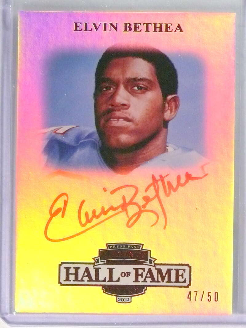 DELETE 27782 2012 Press Pass Legends Hall Of Fame Red Red Ink Elvin Bethea Autograph /50