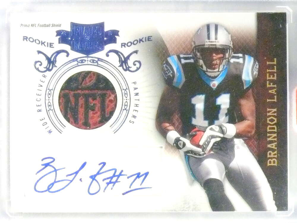 DELETE 27818 2010 Plates & Patches Rookie Prime Brandon LaFell RC Ball Autograph #D3/3