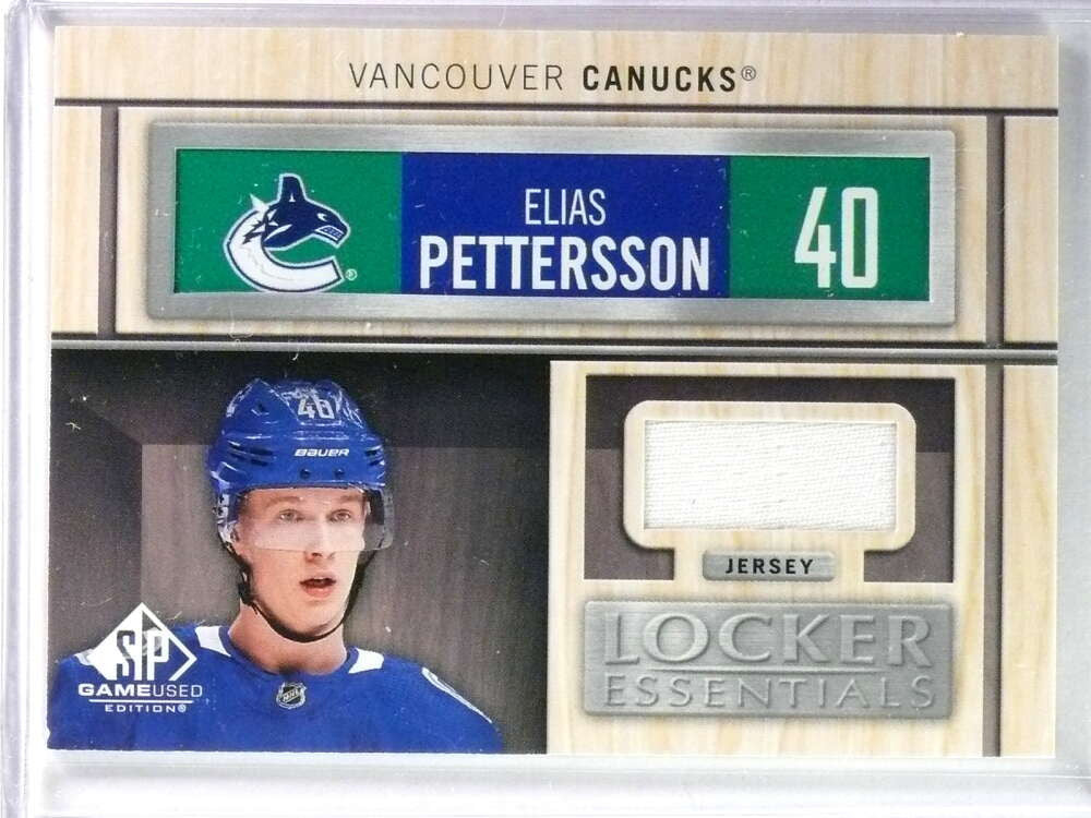 DELETE 27905 2019-20 SP Game Used Locker Essentials Elias Pettersson Jersey #LEEP