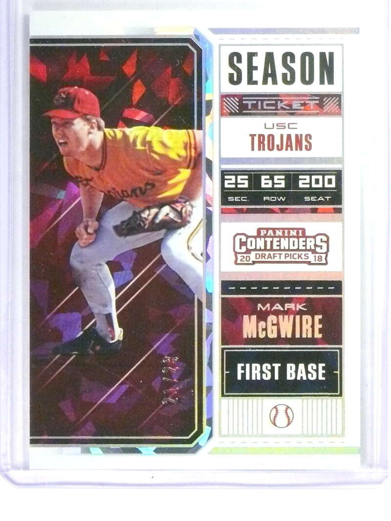 DELETE 29141 2018 Contenders Draft Picks Mark McGwire Cracked Ice Season Ticket #D21/23