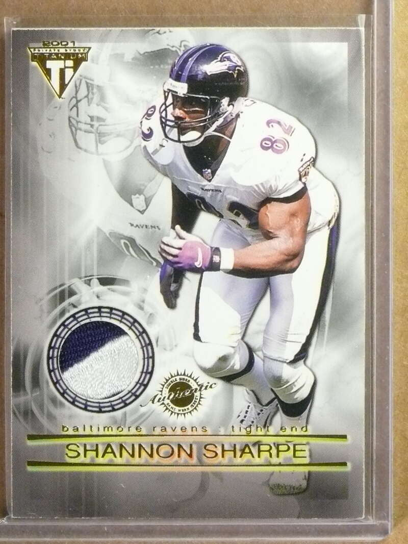 DELETE 29880 2001 Pacific Private Stock Titanium Shannon Sharpe Tony Gonzalez Patch