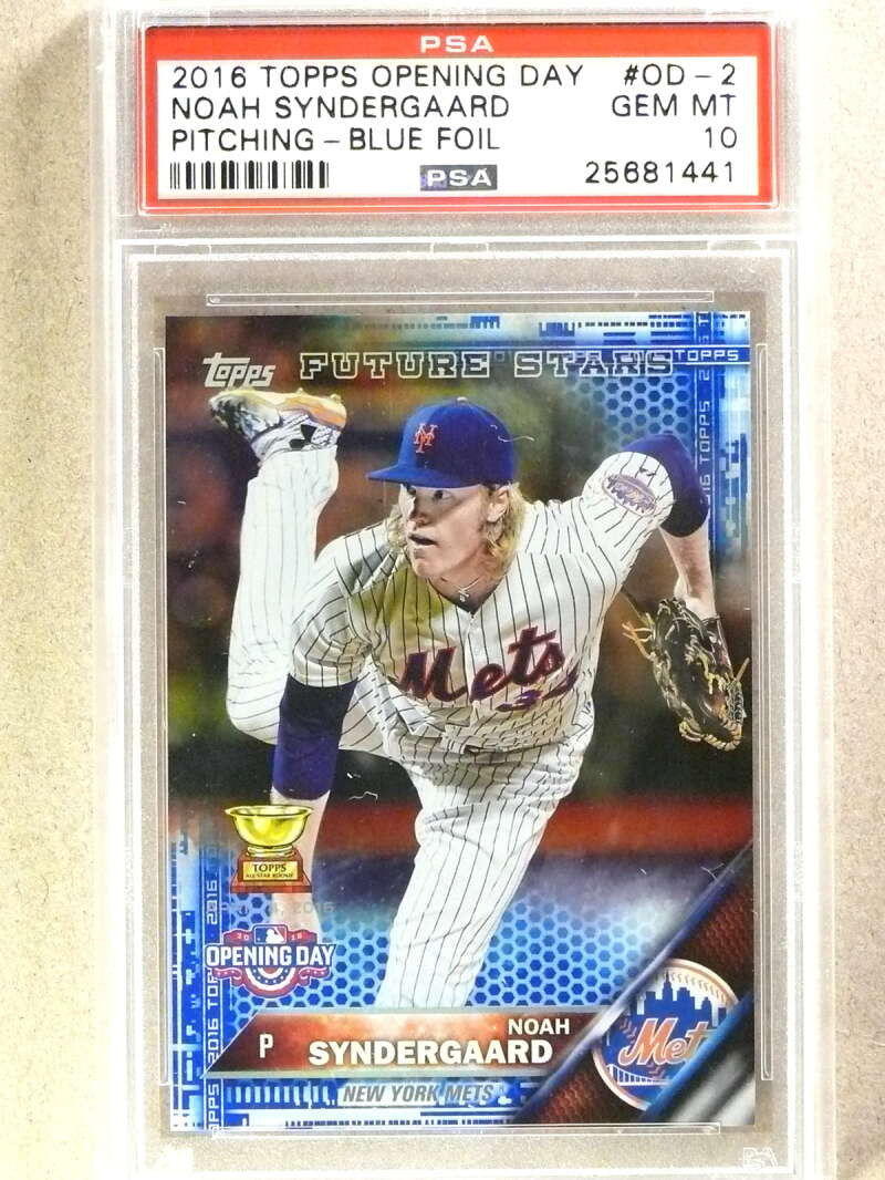 DELETE 29978 2016 Topps Opening Day Blue Foil Noah Syndergaard #OD2 PSA 10 GEM MINT