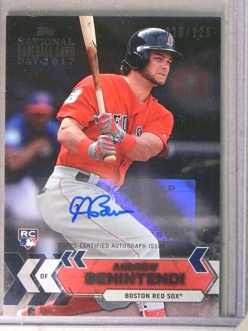 DELETE 30134 2017 Topps National Baseball Card Day Andrew Benintendi Autograph rc /125