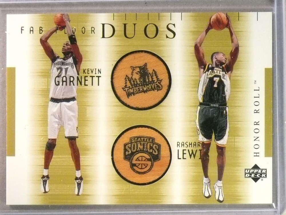 2001-02 UD Honor Roll Kevin Garnett Rashard Lewis Fab Floor Duos #5