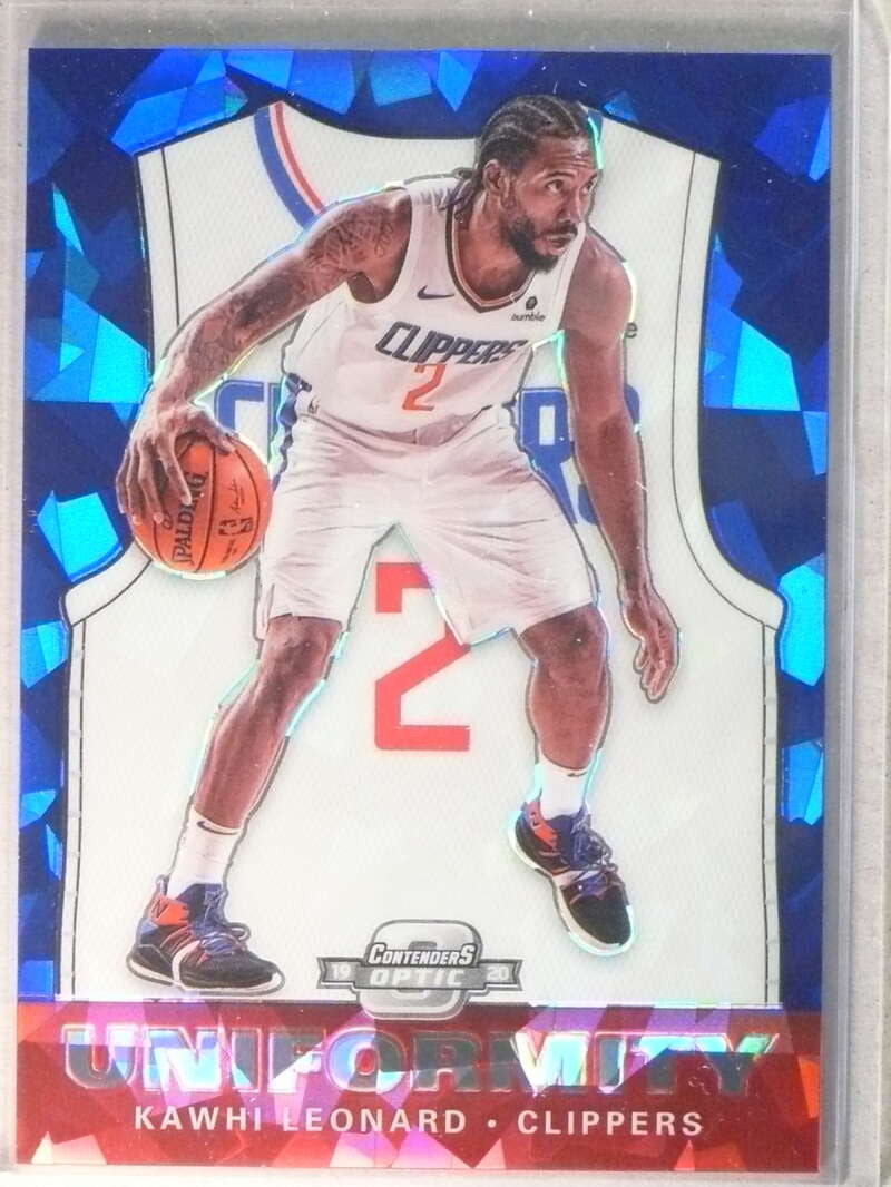 DELETE 30581 2019-20 Contenders Optic Kawhi Leonard Uniformity Blue Cracked Ice #34