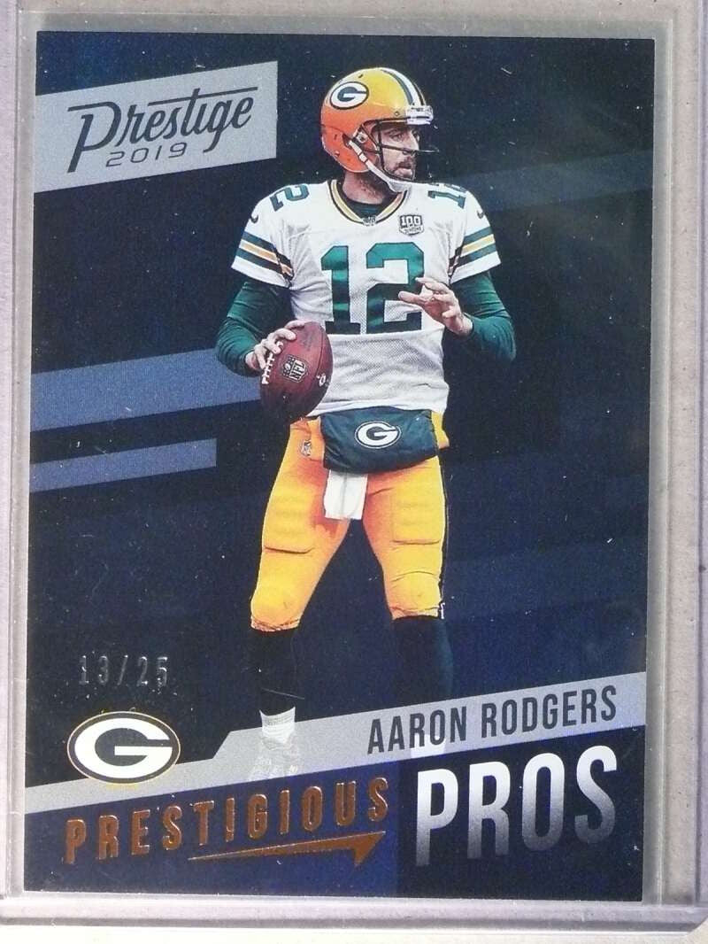 SOLD 30683 2019 Prestige Aaron Rodgers Prestigious Pros Xtra Points Bronze #D13/25