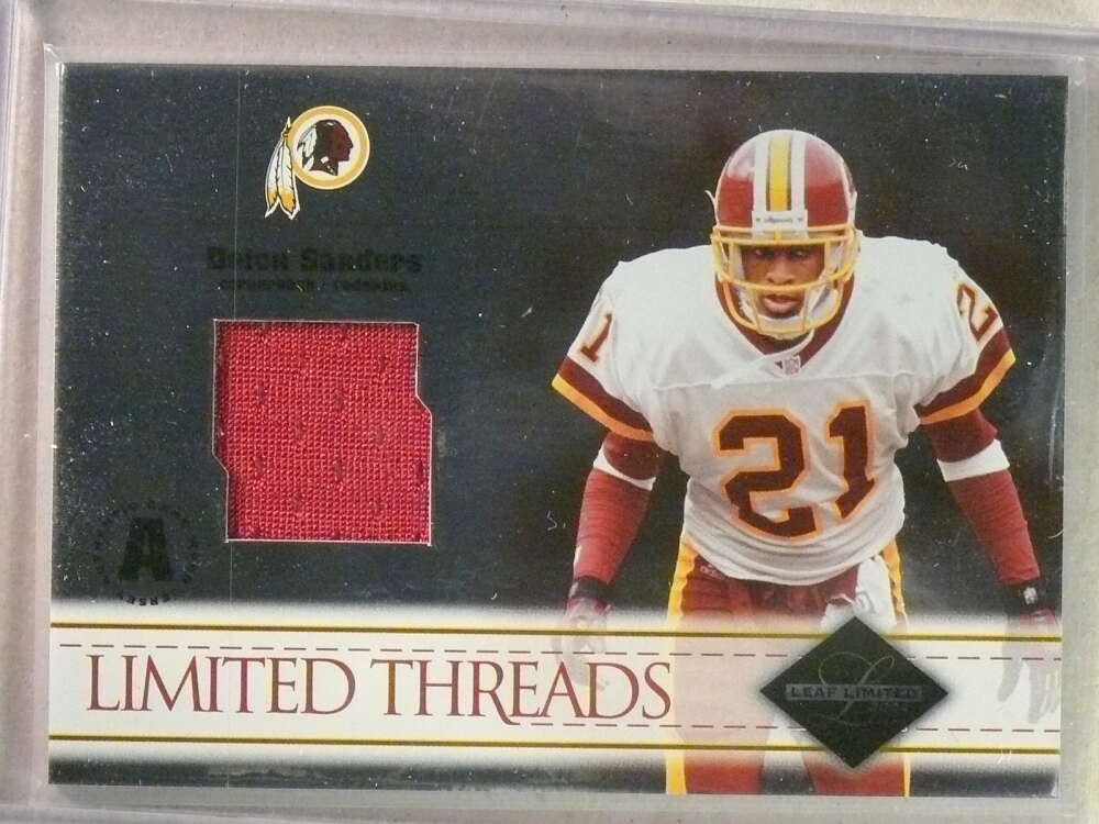 2004 Leaf Limited Deion Sanders Threads Jersey #D06/75 #LT27
