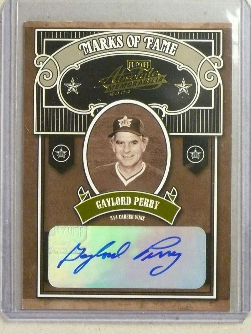 2004 Playoff Absolute Marks Of Fame Gaylord Perry Autograph Auto #D039/100