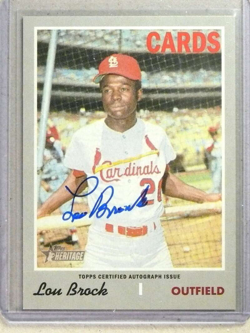 DELETE 32122 2019 Topps Heritage Real One Lou Brock Autograph Auto #ROALB