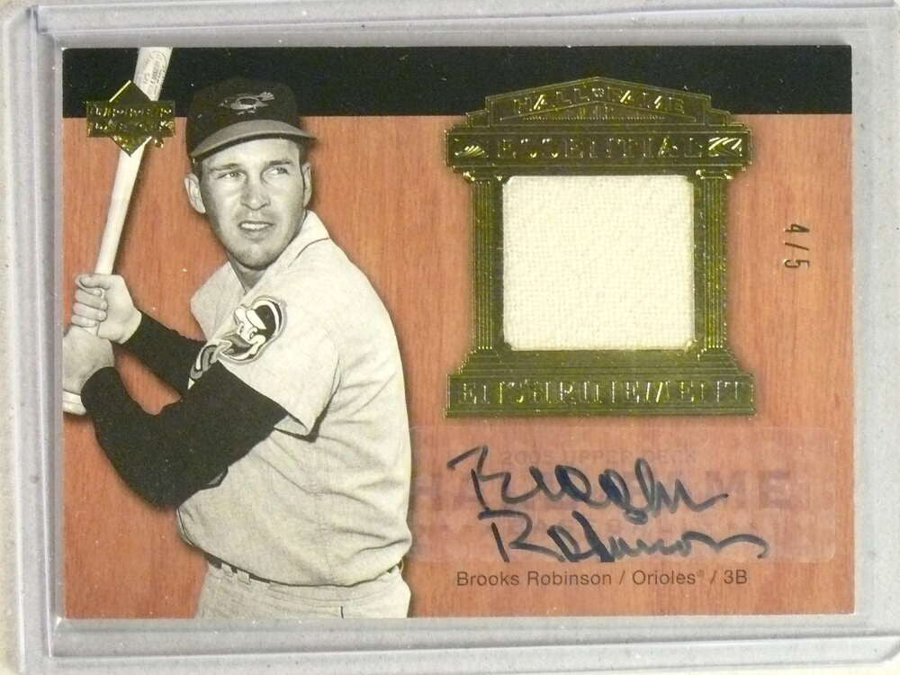 DELETE 32129 2005 Upper Deck HOF Enshrinement Brooks Robinson Autograph auto Jersey /5