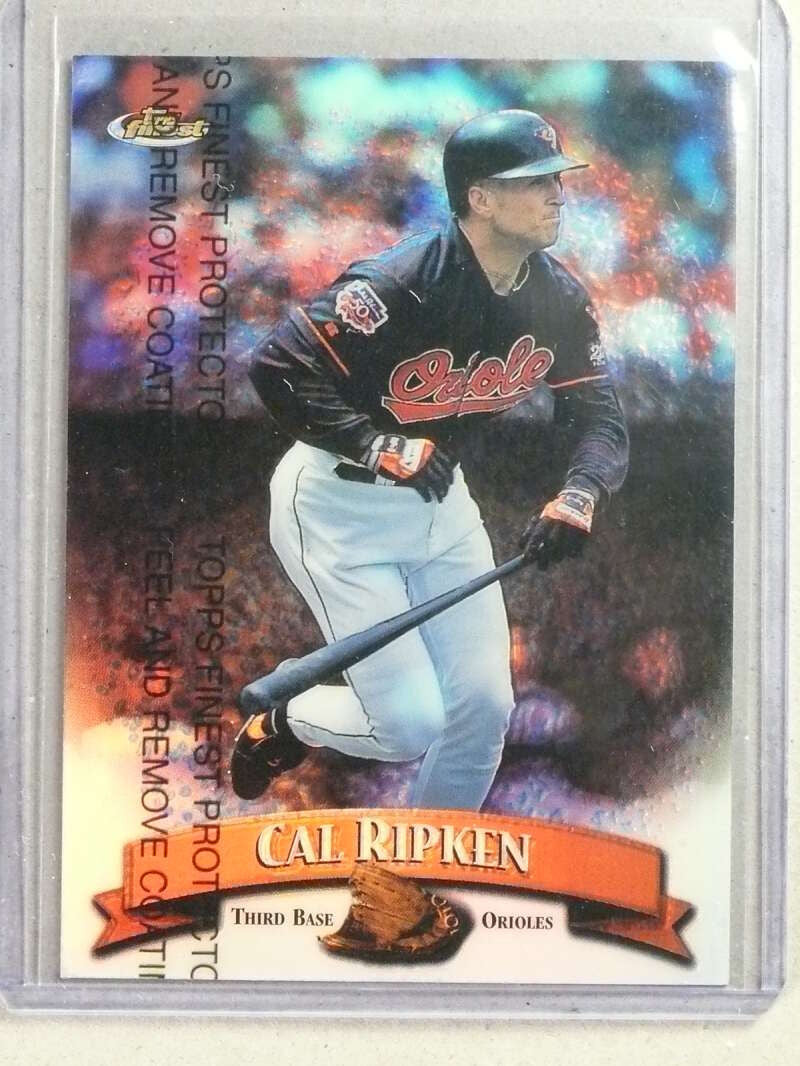DELETE 32198 1998 Topps Finest Refractor With Protector Film Cal Ripken Jr #135