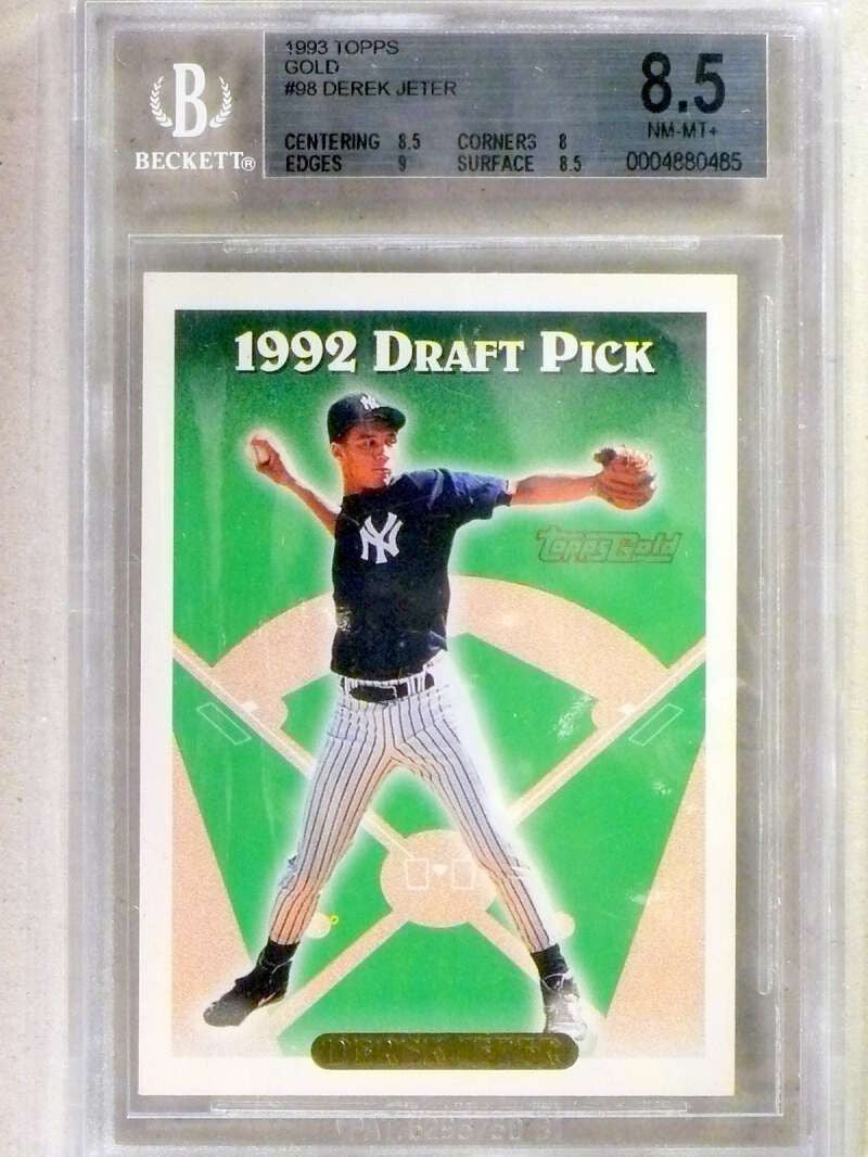DELETE 32235 1993 Topps Gold Parallel Derek Jeter rc rookie #98 BGS 8.5 NM-MT+