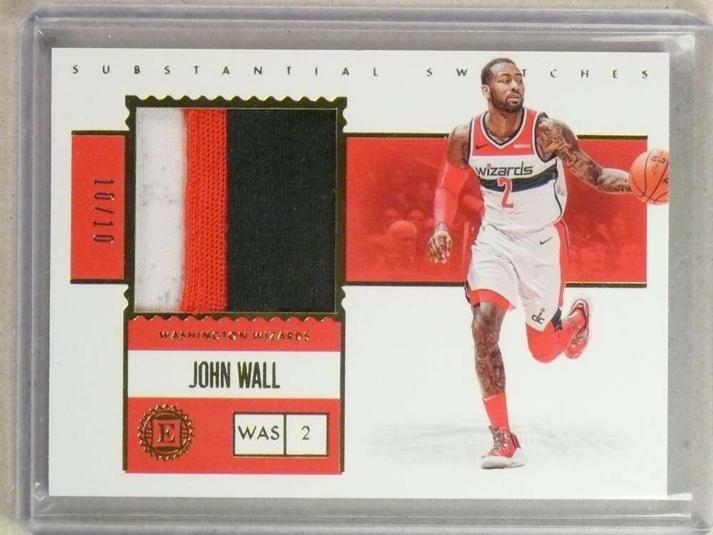 DELETE 32325 2019-20 Panini Encased Substantial Swatches John Wall 3clr Patch Jersey /10