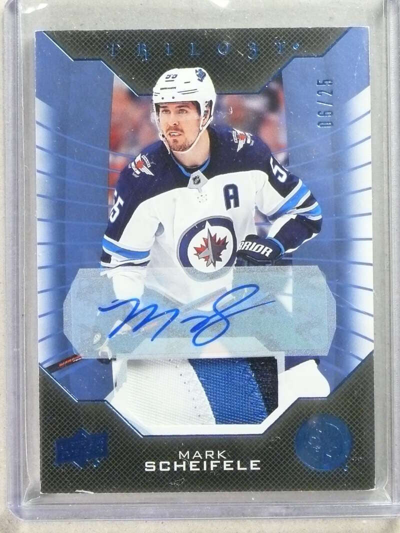 DELETE 32567 2019-20 Upper Deck Trilogy Blue Mark Scheifele Autograph Patch Jersey #6/25
