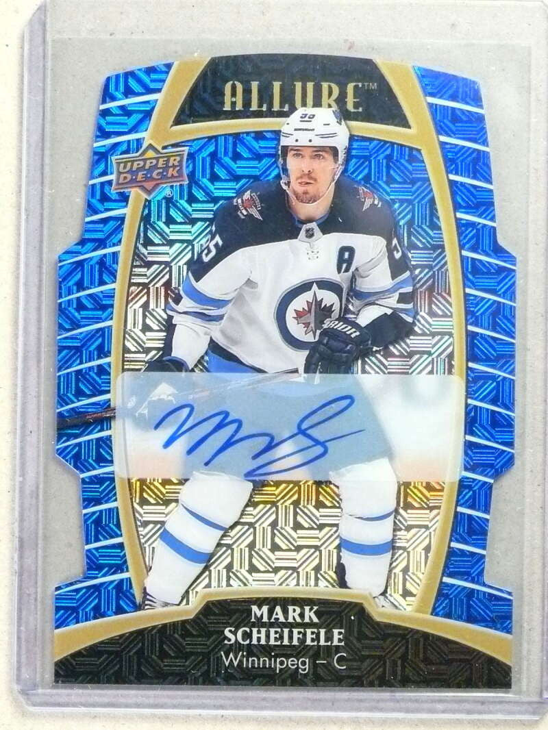 DELETE 32614 2019-20 Upper Deck Allure Blue Line Die Cut Mark Scheifele Autograph #33/35