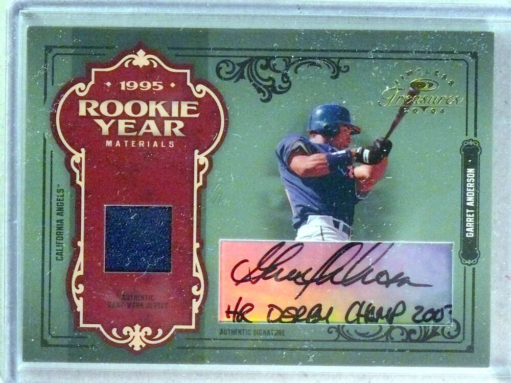 DELETE 33090 2004 Timeless Treasures Rookie Year Garret Anderson Jersey Autograph #D/95