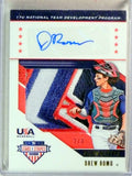 2019 USA Baseball Stars Stripes 17U Drew Romo Patch Autpograph Auto #D2/3