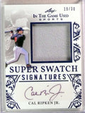 DELETE 33119 2020 Leaf ITG Super Swatch Blue Cal Ripken Jr. Jersey Autograph Auto #D/30