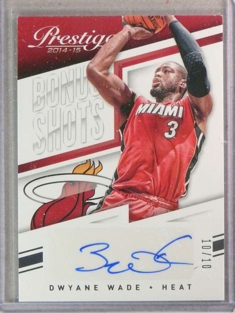 2014-15 Prestige Bonus Shots Dwyane Wade Autograph Auto #D10/10