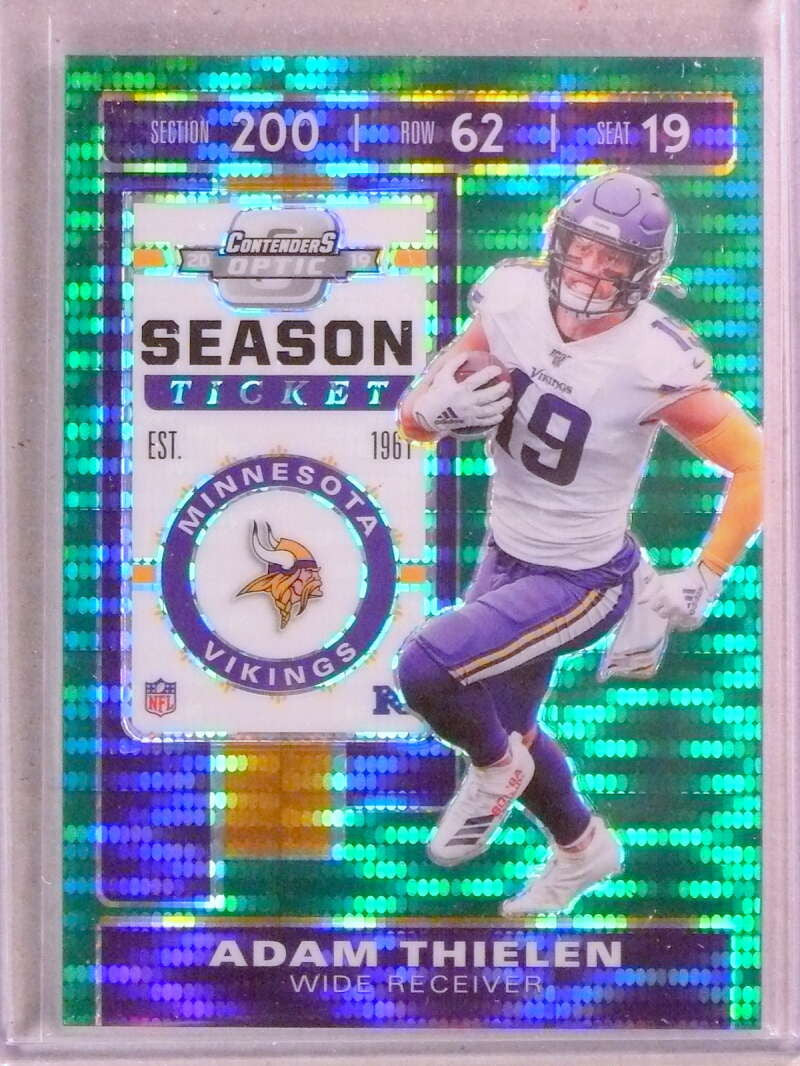 DELETE 33374 2019 Contenders Optic Football Green Pulsar Adam Thielen #D25/27 #58