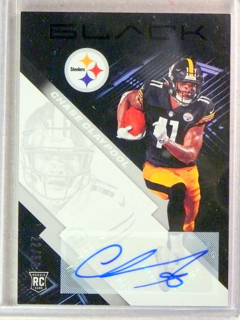 2020 Panini Black Rookie Silver Chase Claypool Autograph auto rc #D22/50